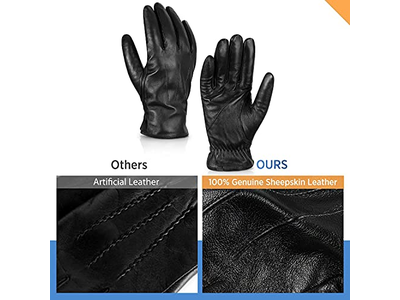 Genuine Sheepskin Leather Gloves for Men