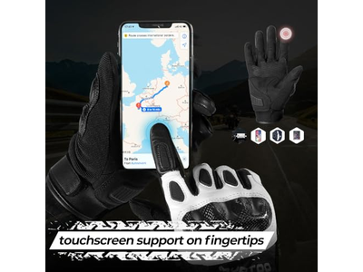 Goatskin Leather Carbon Knuckle Motorcycle Gloves