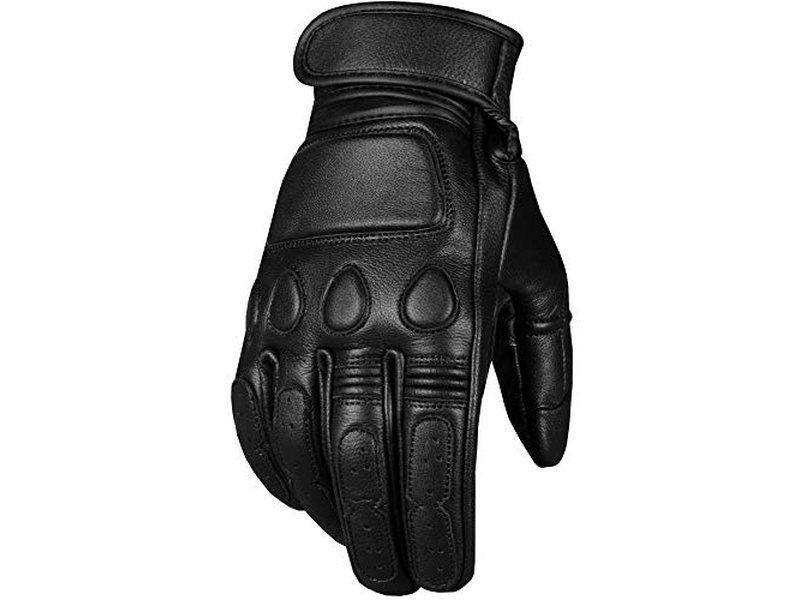 Jackets 4 Bikes Men's Vintage Goatskin Leather Motorcycle Gloves