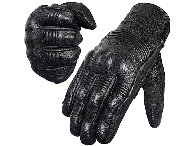 Leather Motorcycle Gloves for Men and Women