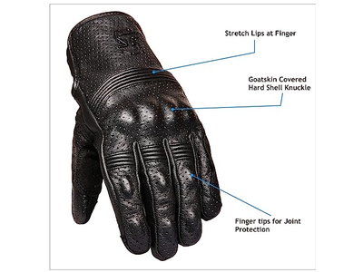 Leather Motorcycle Gloves for Men and Women