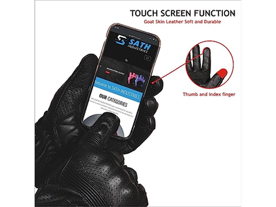 Leather Motorcycle Gloves for Men and Women