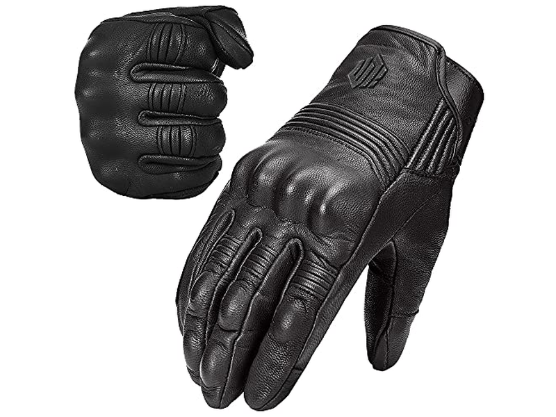 Leather Motorcycle Motorbike Powersports Racing Gloves