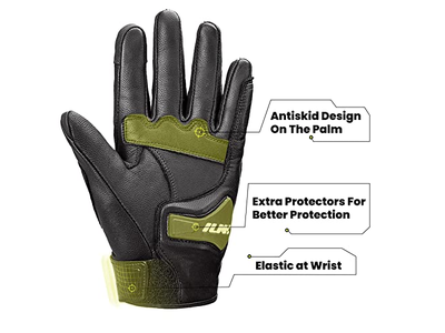 Leather Motorcycle Motorbike Powersports Racing Gloves