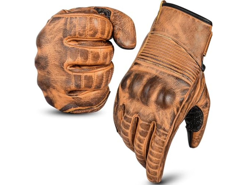 Motorcycle Gloves Men's Leather Motorbike Gloves