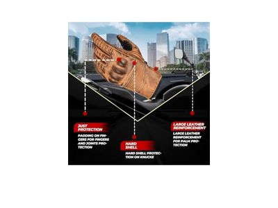 Motorcycle Gloves Men's Leather Motorbike Gloves