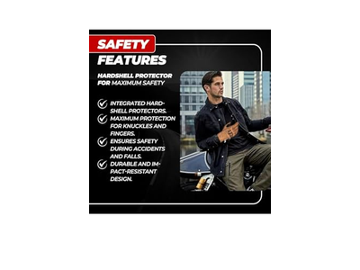 Motorcycle Gloves Men's Leather Motorbike Gloves