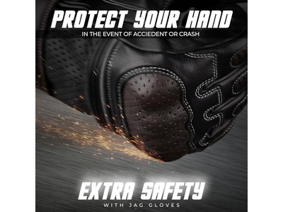 Premium Leather Perforated Motorcycle Gloves for Men
