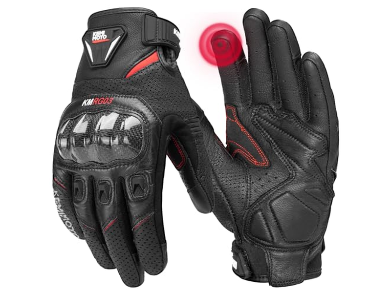 Sheepskin Leather Motorcycle Gloves for Men