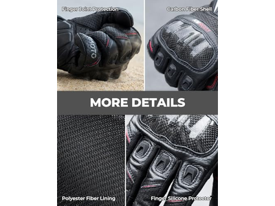 Sheepskin Leather Motorcycle Gloves for Men
