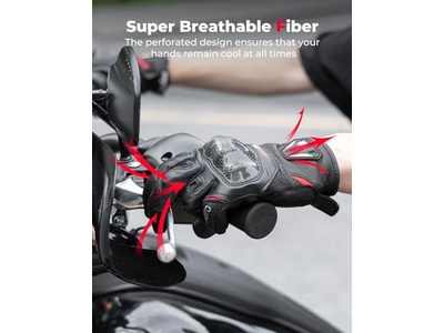 Sheepskin Leather Motorcycle Gloves for Men